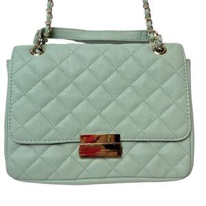Forever 21 Quilted Bag Mint Green NWOT